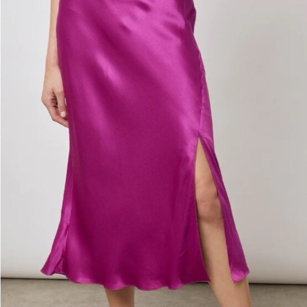 Rails Pink Midi Slip Skirt with Slit